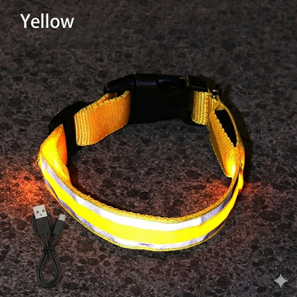 Rechargeable LED Reflective Pet Collar