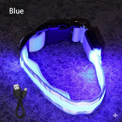Rechargeable LED Reflective Pet Collar