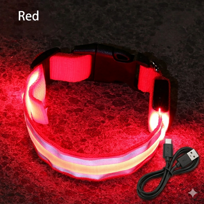 Rechargeable LED Reflective Pet Collar