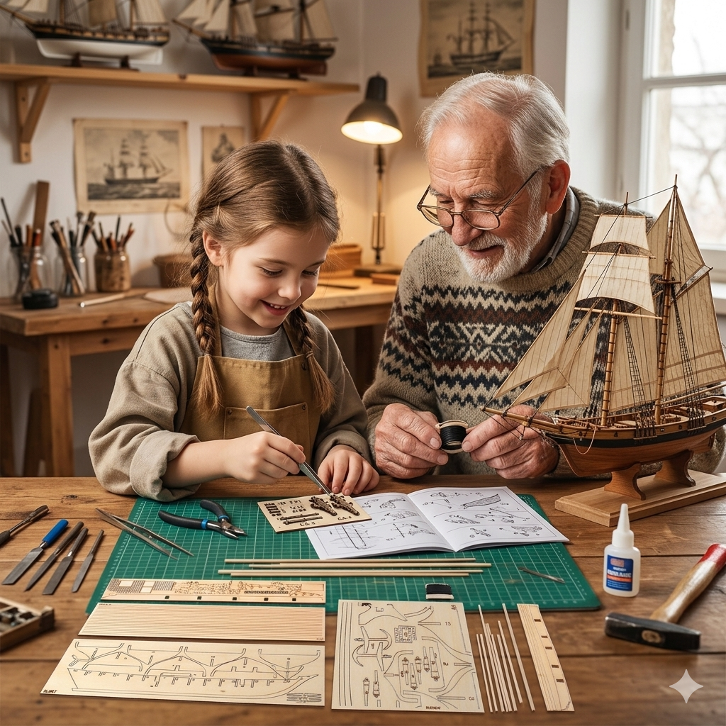 Wooden Sailboat Model Kit