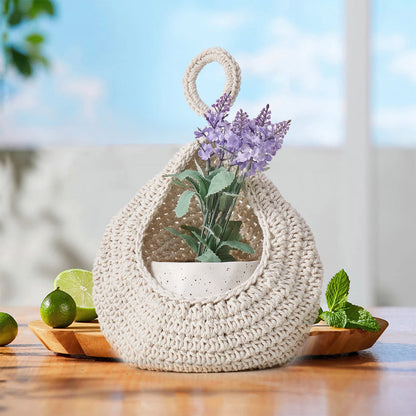 Handwoven Hemp Rope Basket Organizers
