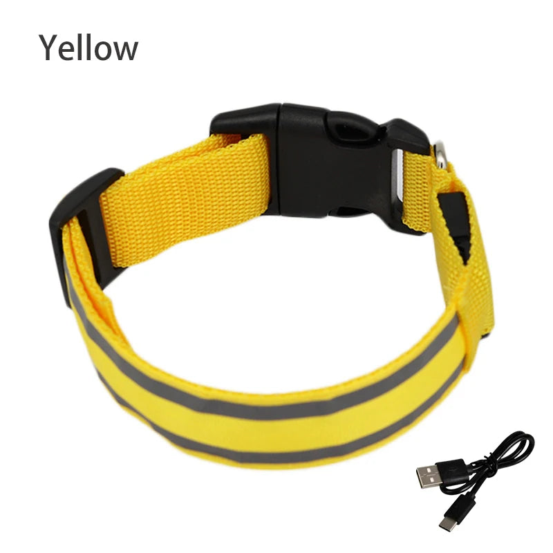 Rechargeable LED Reflective Pet Collar