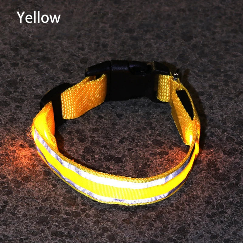 Rechargeable LED Reflective Pet Collar