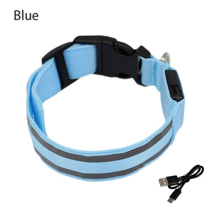 Rechargeable LED Reflective Pet Collar