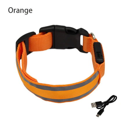 Rechargeable LED Reflective Pet Collar