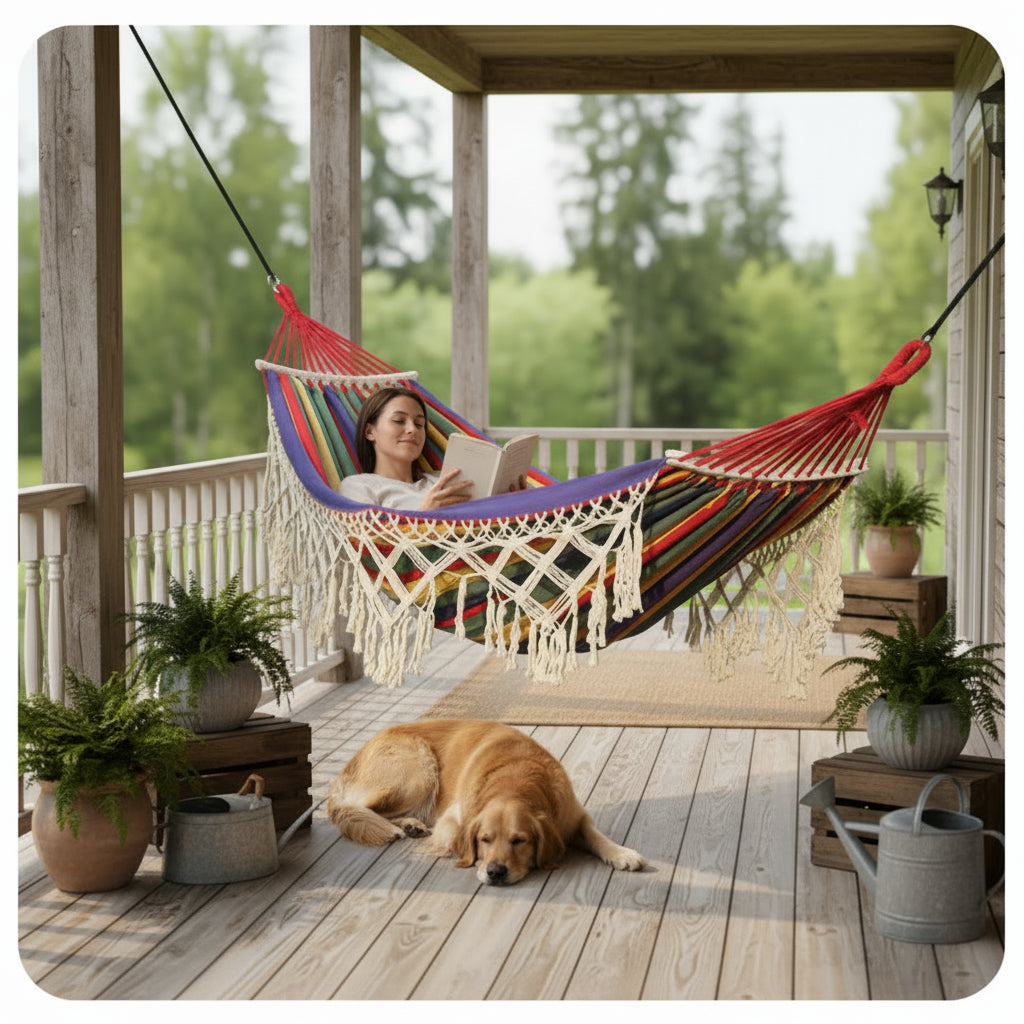 Bohemian Double Hammock With Carry Bag