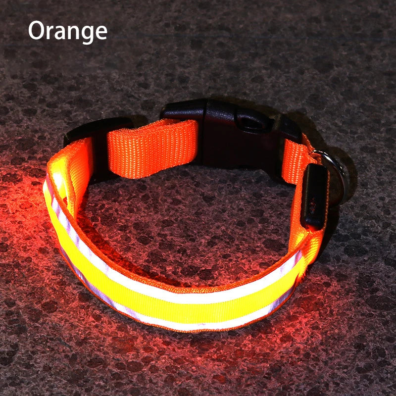 Rechargeable LED Reflective Pet Collar