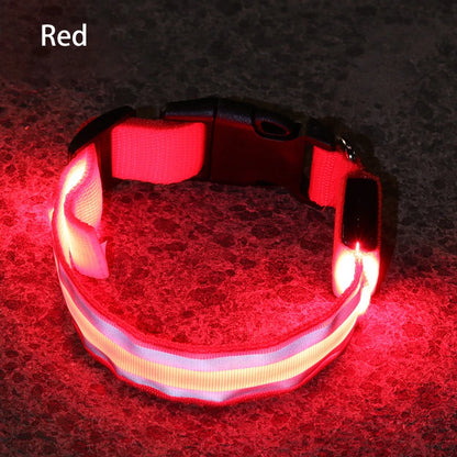 Rechargeable LED Reflective Pet Collar