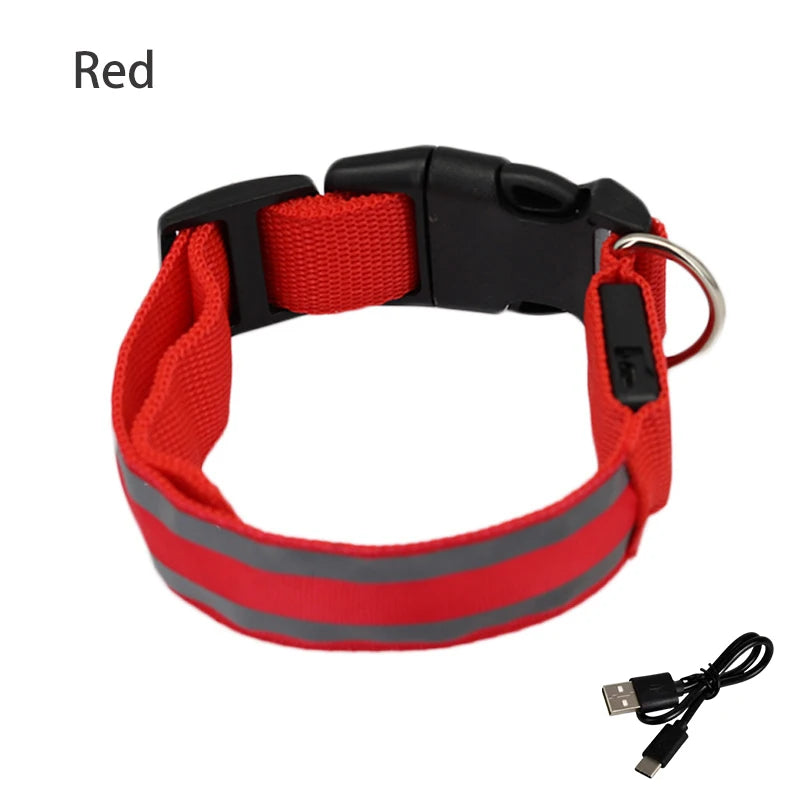 Rechargeable LED Reflective Pet Collar