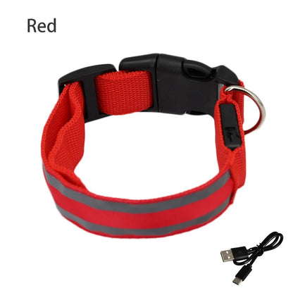 Rechargeable LED Reflective Pet Collar