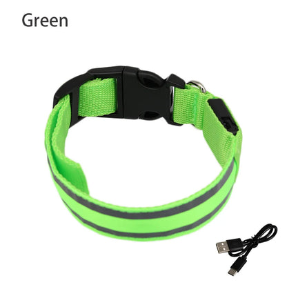 Rechargeable LED Reflective Pet Collar