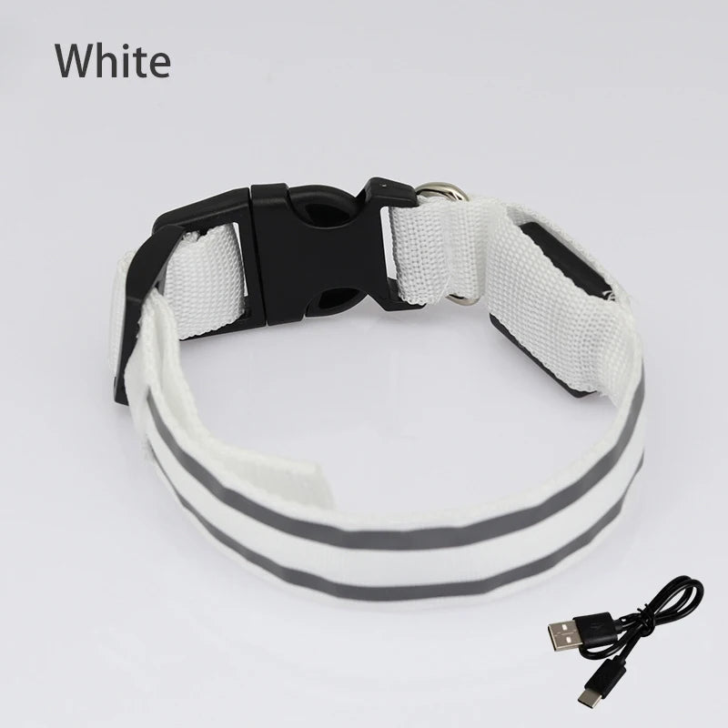 Rechargeable LED Reflective Pet Collar