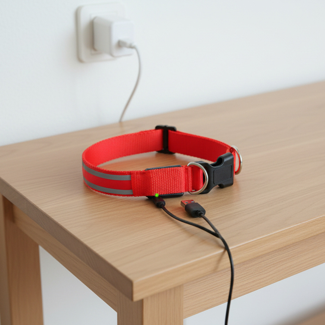 Rechargeable LED Reflective Pet Collar