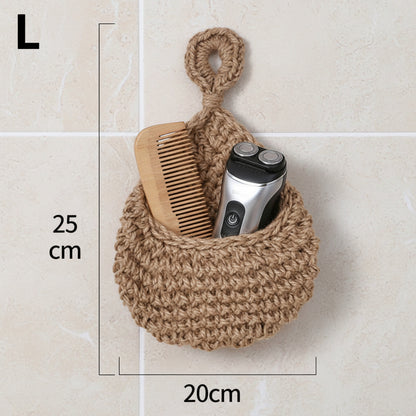 Handwoven Hemp Rope Basket Organizers
