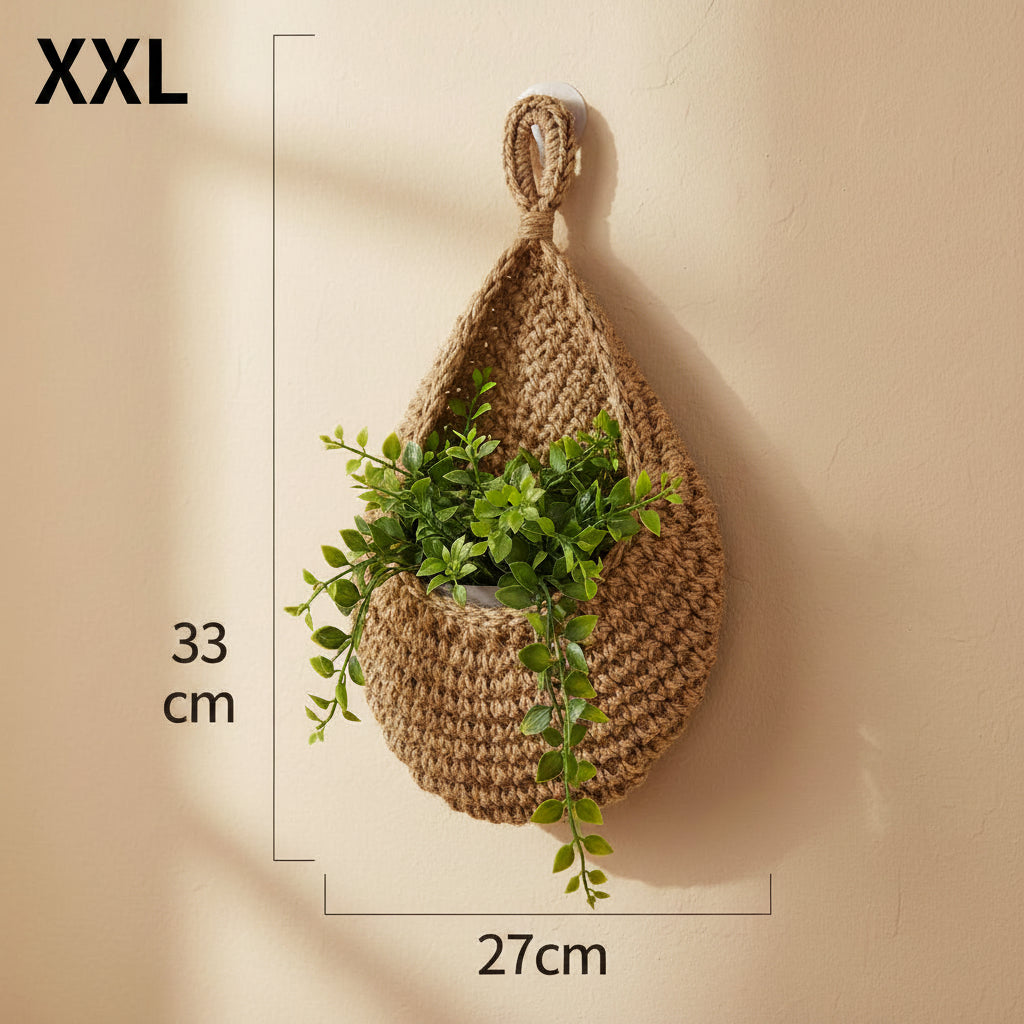 Handwoven Hemp Rope Basket Organizers
