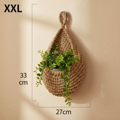 Handwoven Hemp Rope Basket Organizers