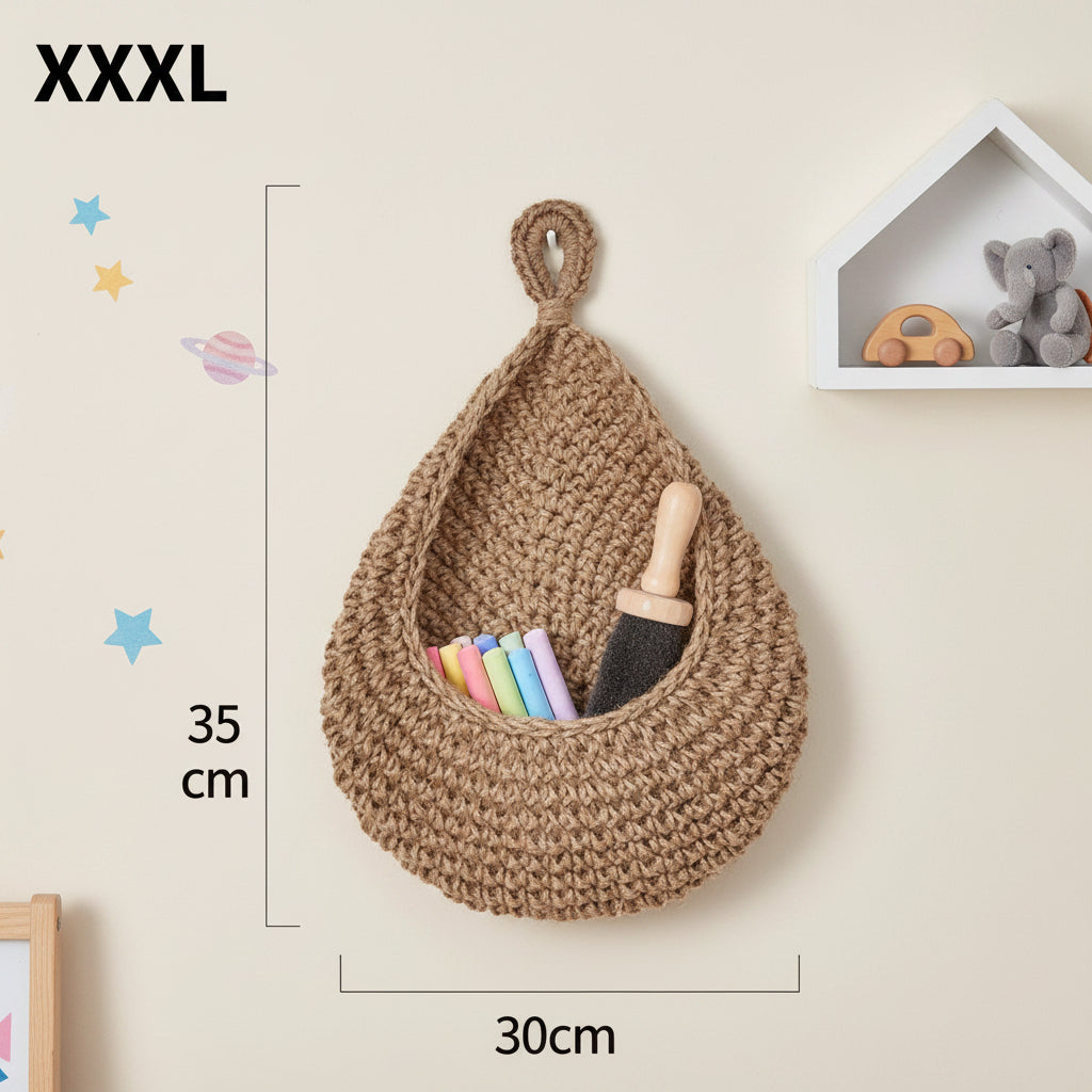 Handwoven Hemp Rope Basket Organizers